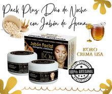 Cargar imagen en el visor de la galería, Kit Especial Duo de noche con jabon de avena y miel