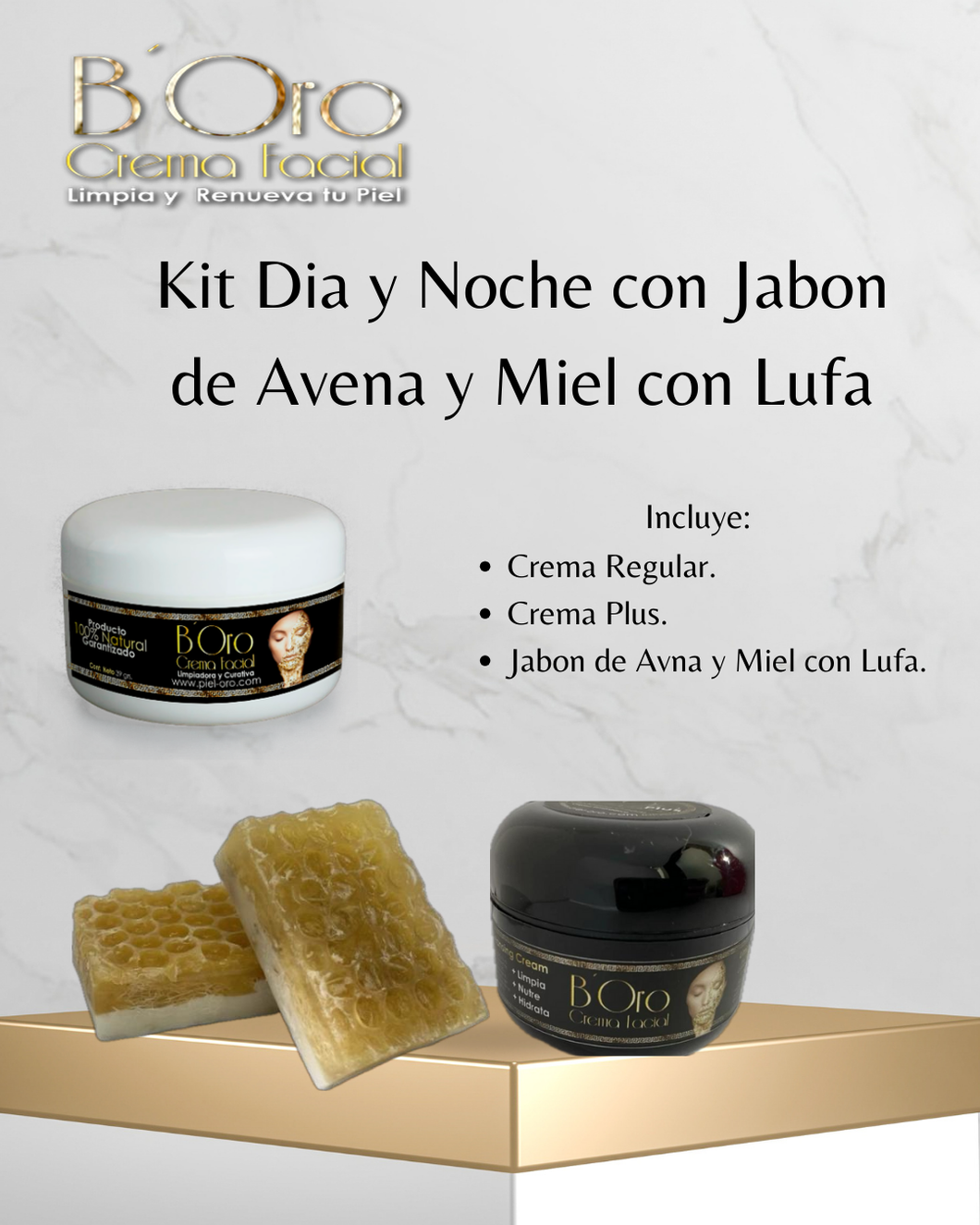 Kit Dia y Noche con Jabon de Avena con Lufa
