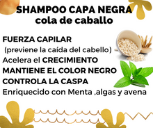 Cargar imagen en el visor de la galería, Shampoo de capa negra/Cola de caballo
